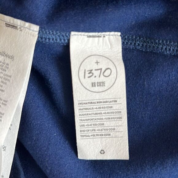 New Allbirds Women’s Natural Run Mid Layer in True Navy Size L - Picture 8 of 12